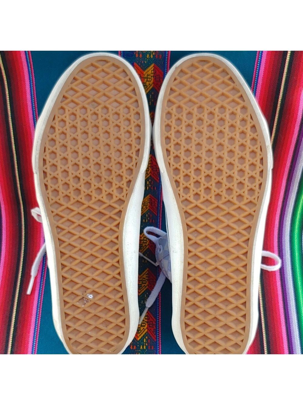 Vans Sk8-Hi Checkerboard Sneakers Zen Blue and White Size Men's 8.5 Women's 10 - Picture 6 of 17